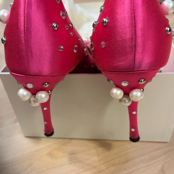 Rare 🔥🔥🔥Charlotte Olympia Bacall Pink Pumps - HOT PINK!!! - Picture 6 of 9
